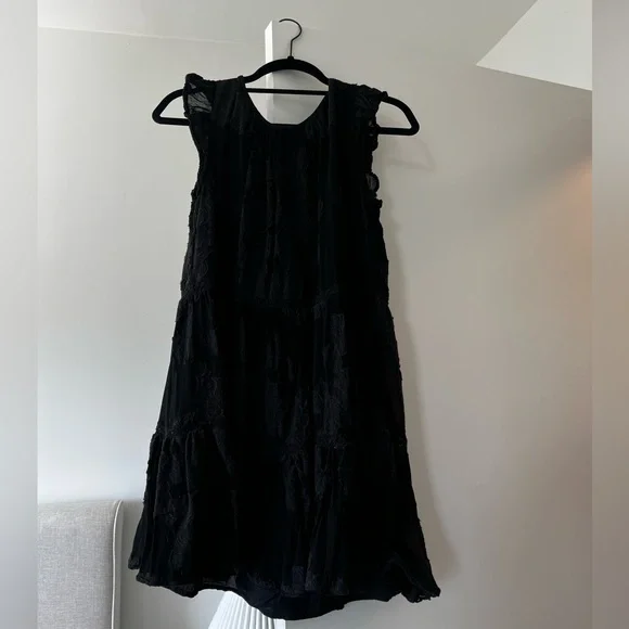 Wilfred | Dresses | Wilfred Aritzia Black Lace Floral Dress | Poshmark
